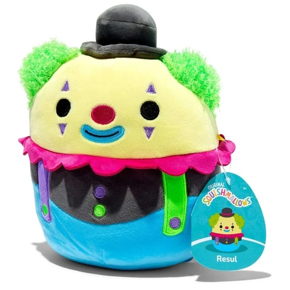 Squishmallows Resul the Clown 8" Plush Blacklight New with tag - Picture 2 of 9